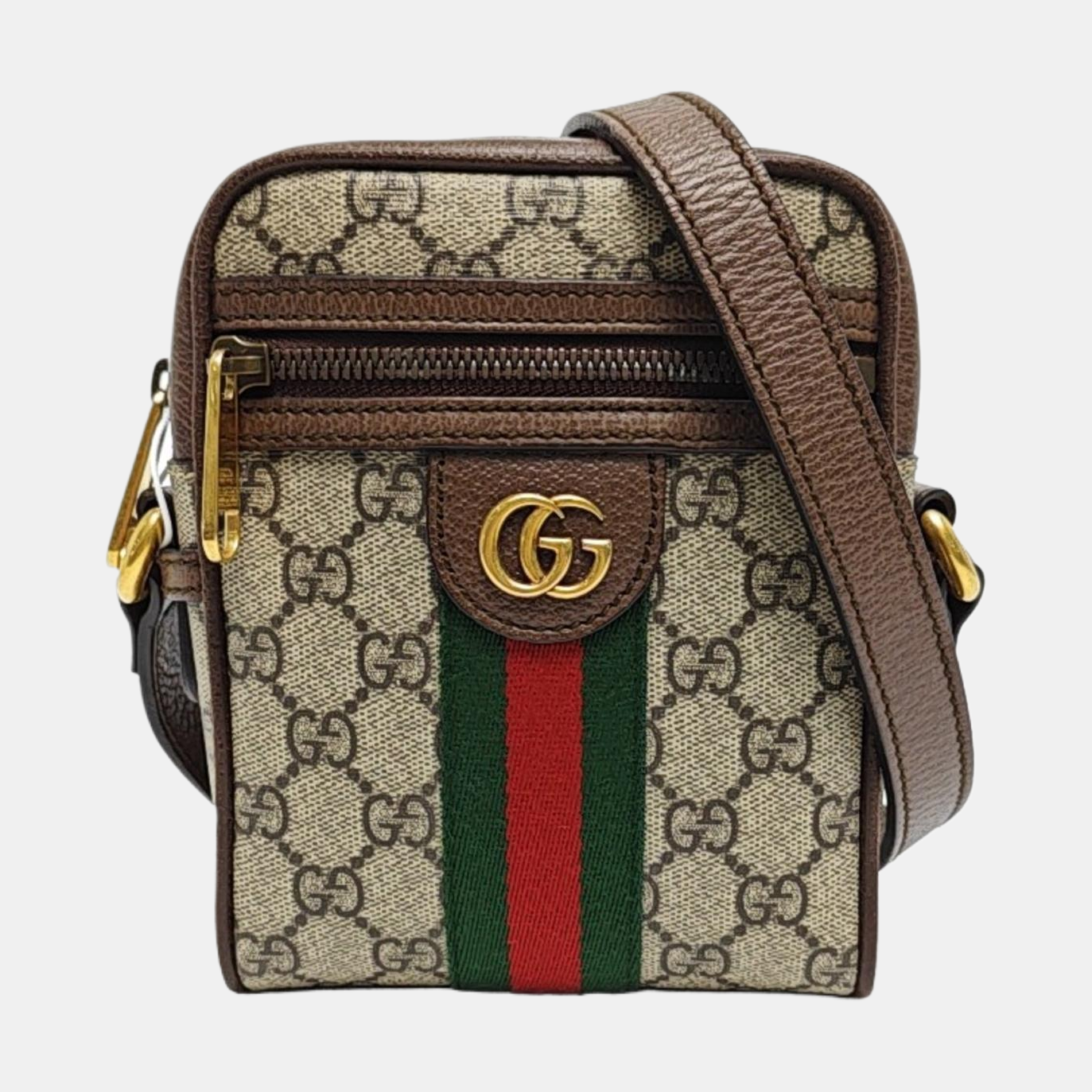 Ophidia Small Monogram Lona Revestida Beige