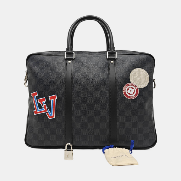 ANTON Damier Graphite Coated Canvas Gray
