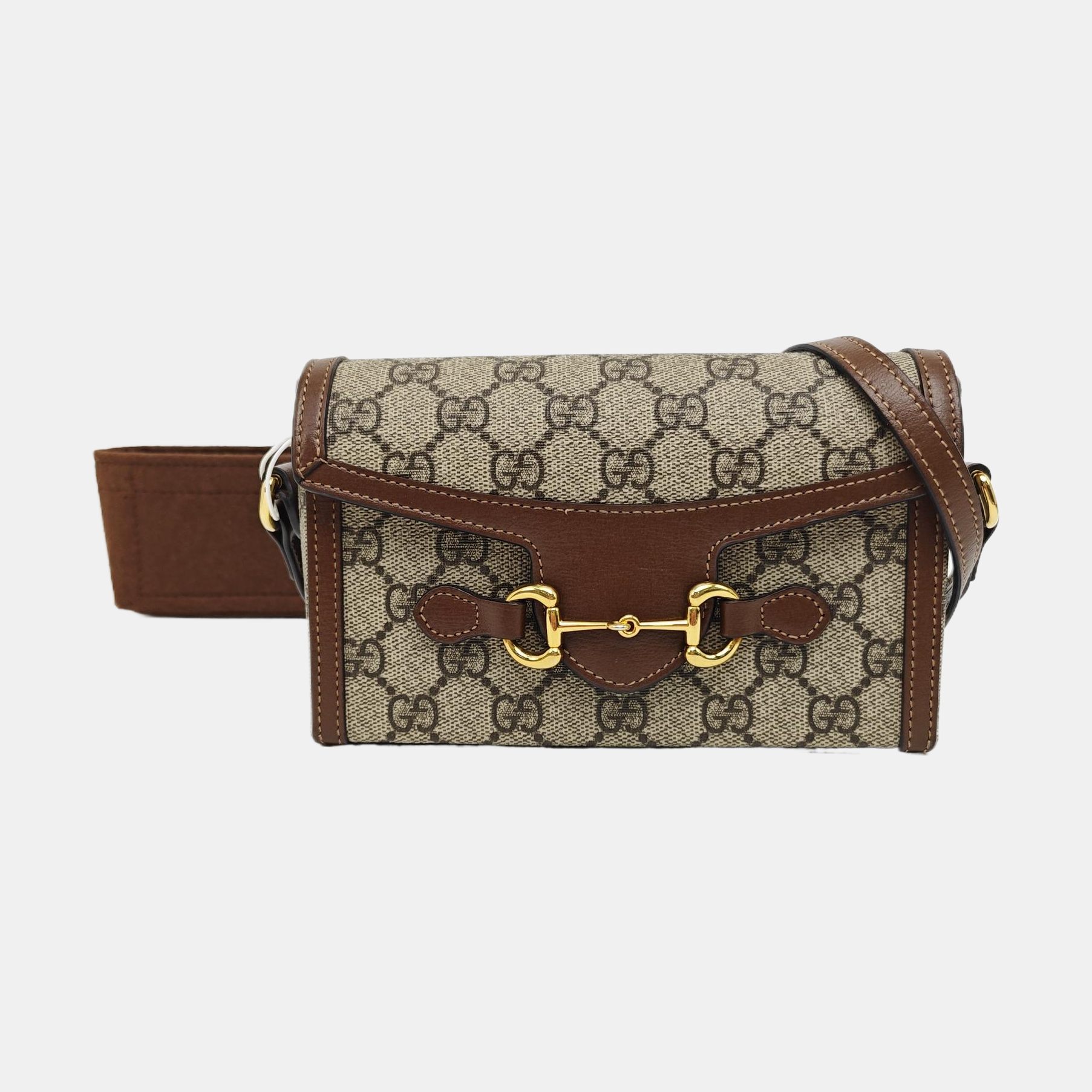 Horsebit 1955 Mini Monogram Coated Canvas Beige