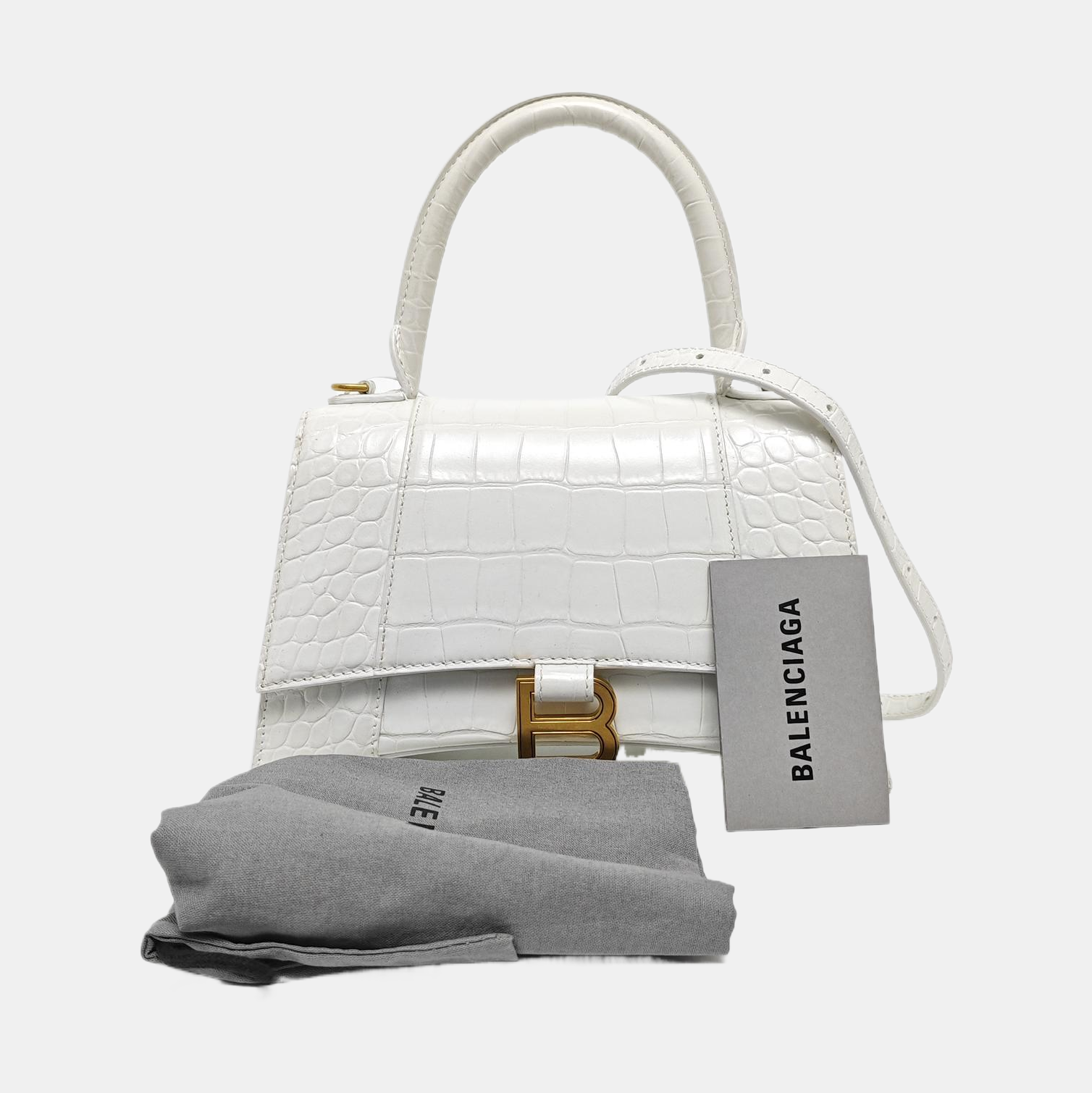 Hourglass S Calfskin White