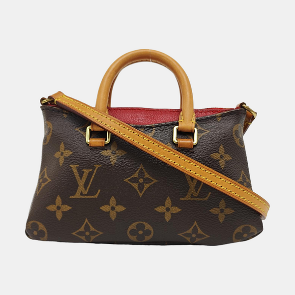 PALLAS Nano Monogram Coated Canvas Brown