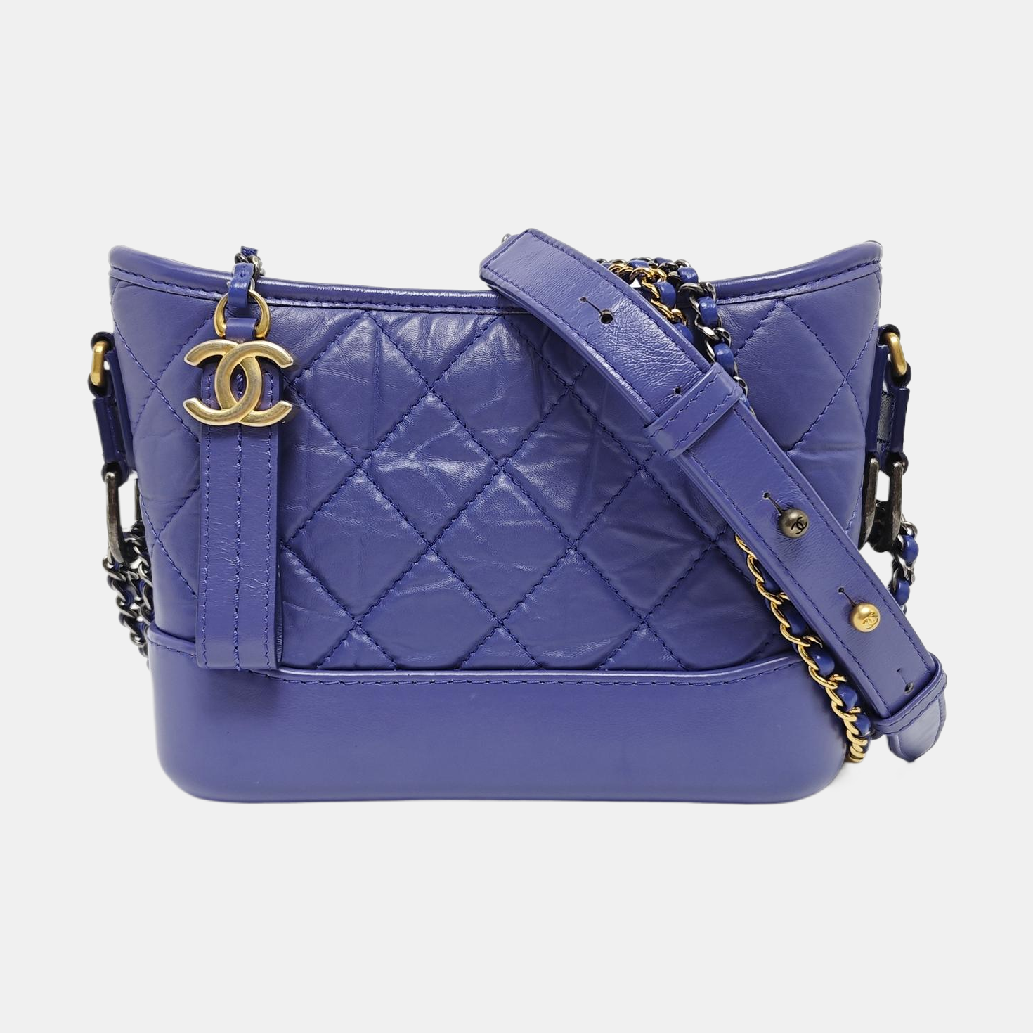 GABRIELLE Small Quilted Calfskin Purple