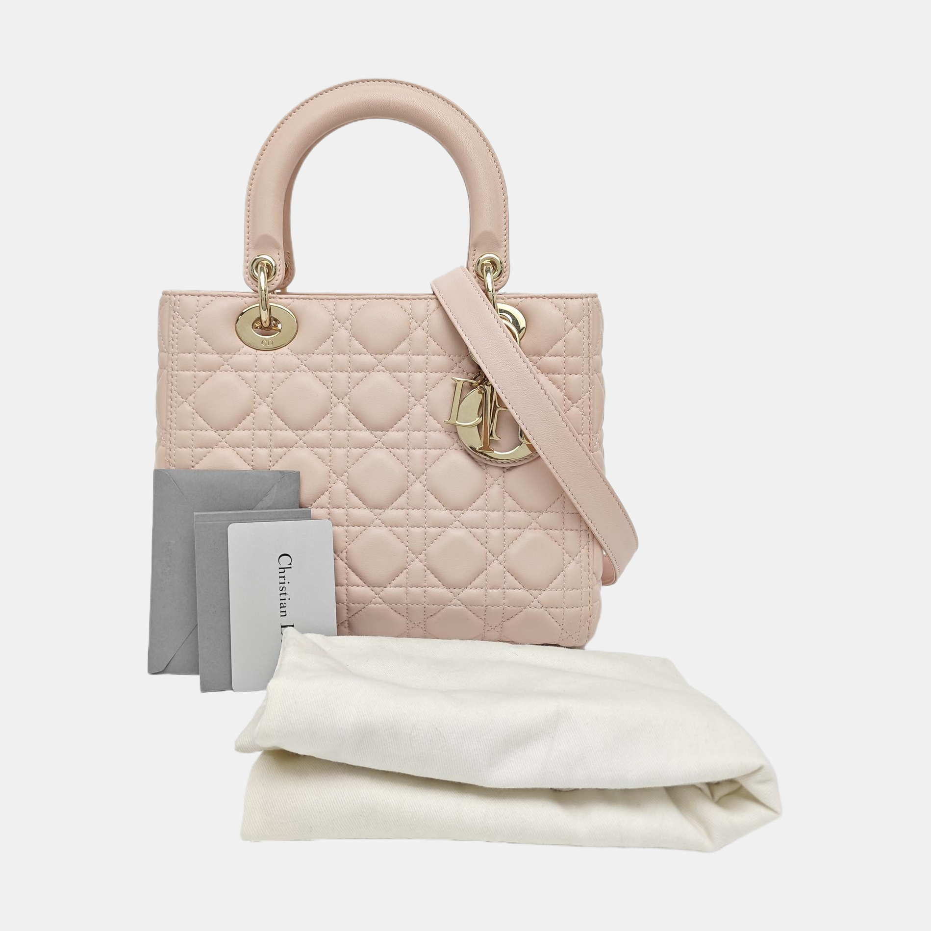 Lady Dior Medium Cannage Lambskin Pink