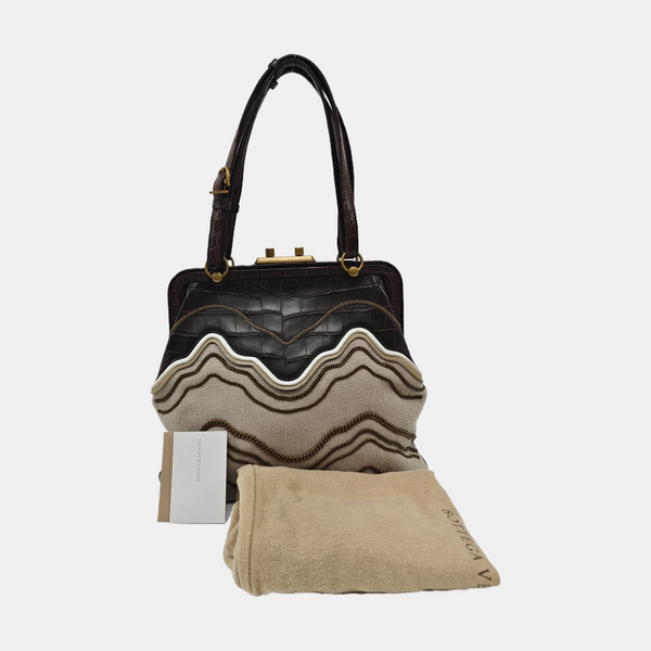 Canvas Top Handle Bag Gray
