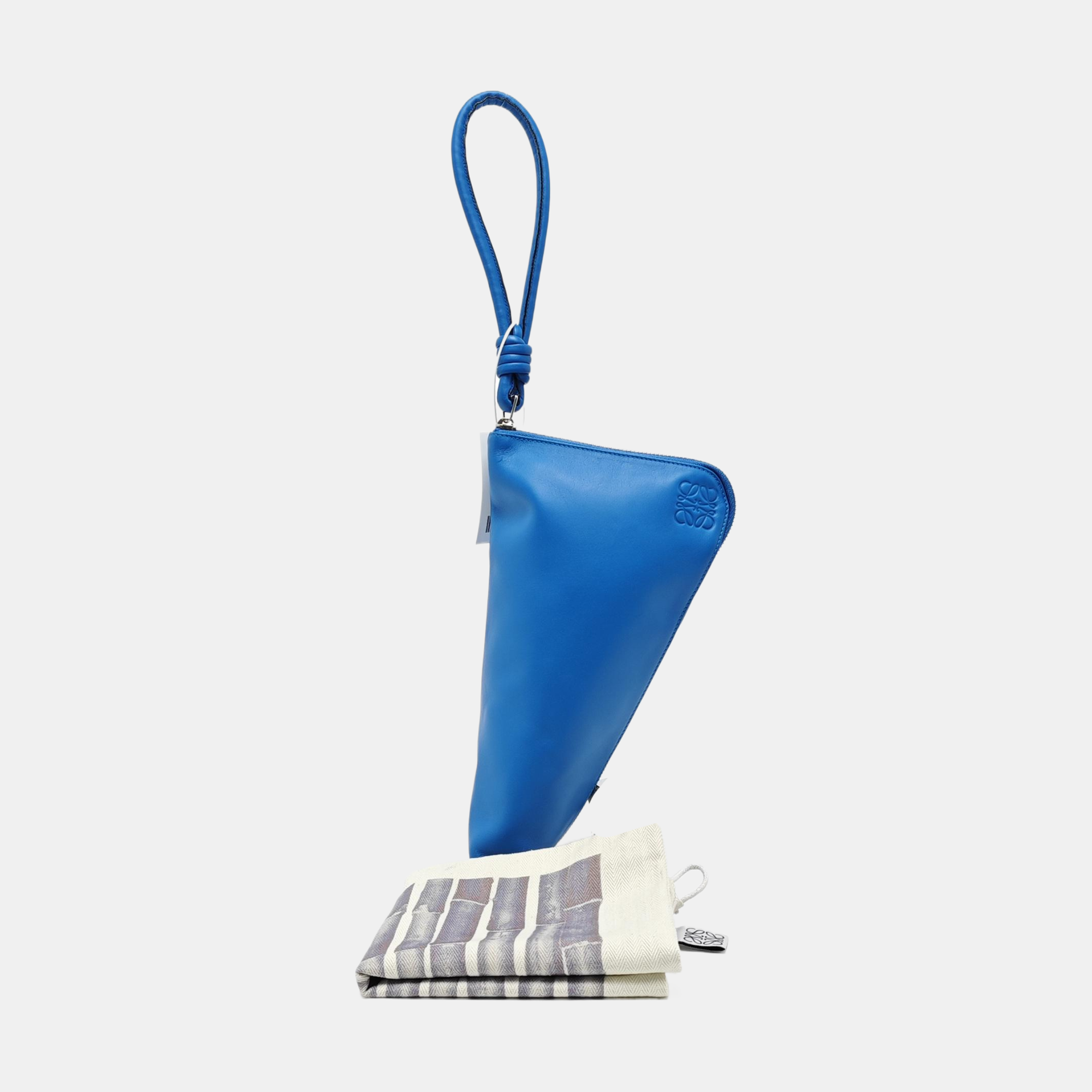Monogram Calfskin Top Handle Bag Blue