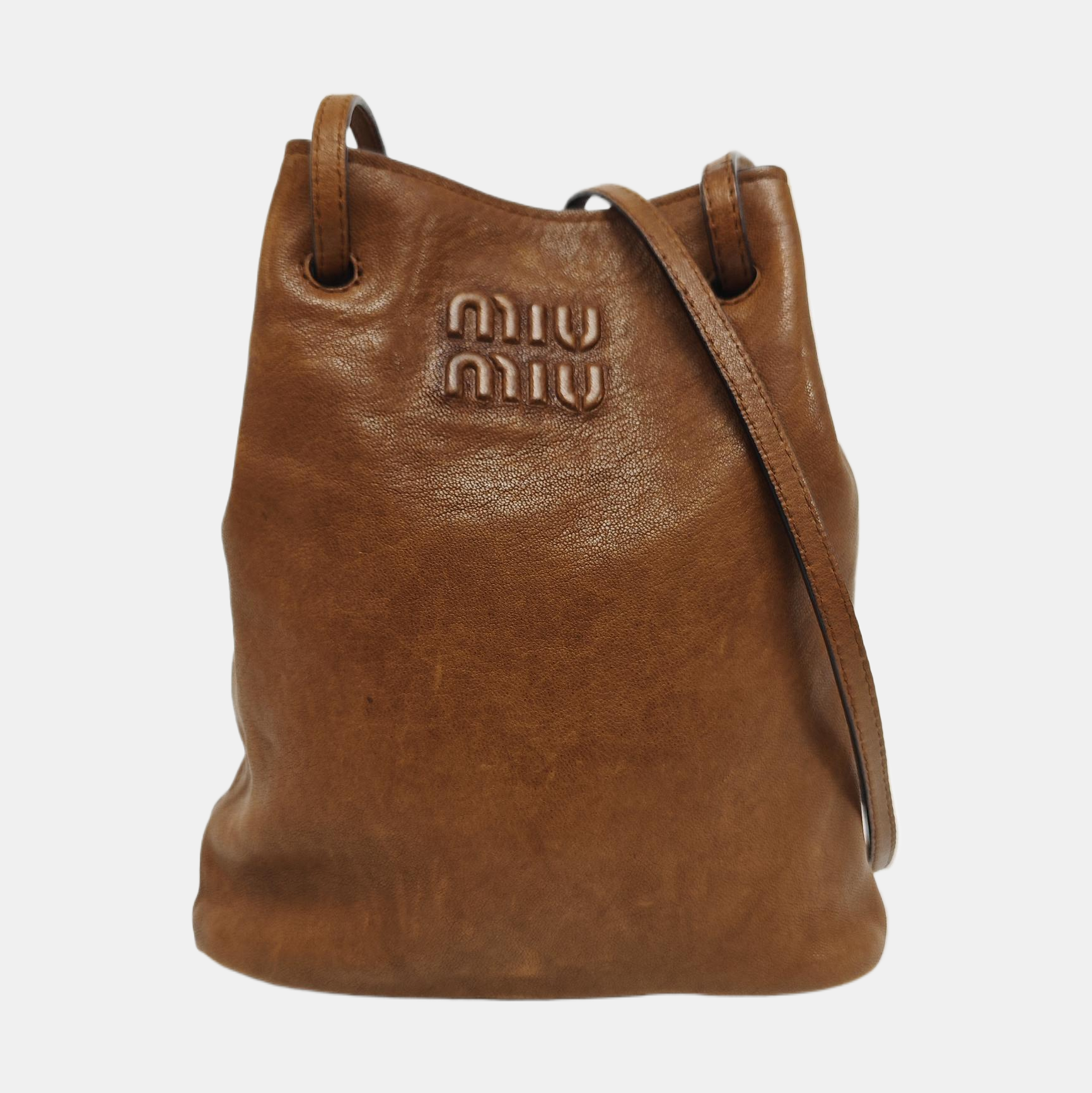 Lambskin Shoulder Bag Brown