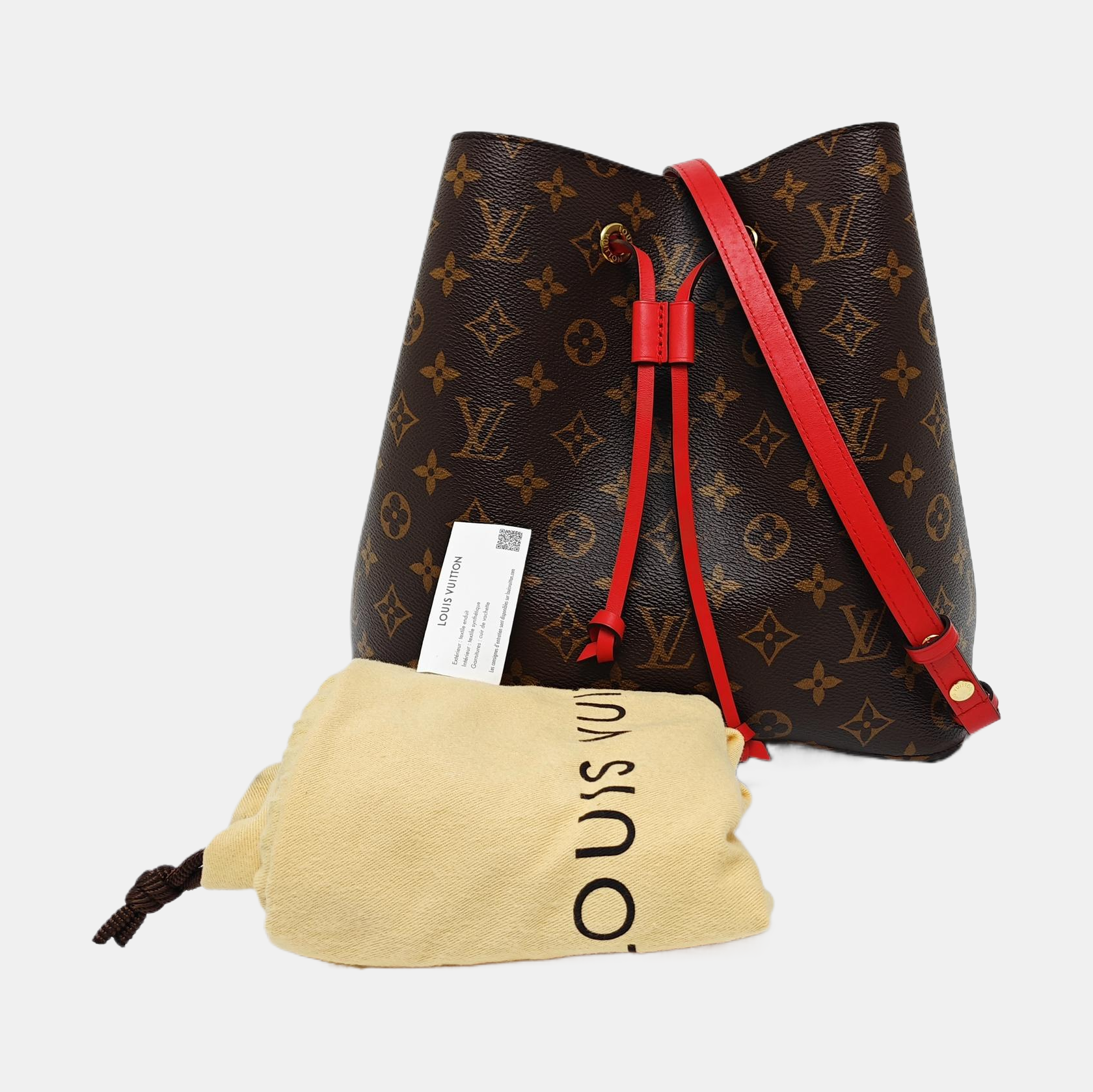 NÉONOÉ MM Monogram Coated Canvas Brown