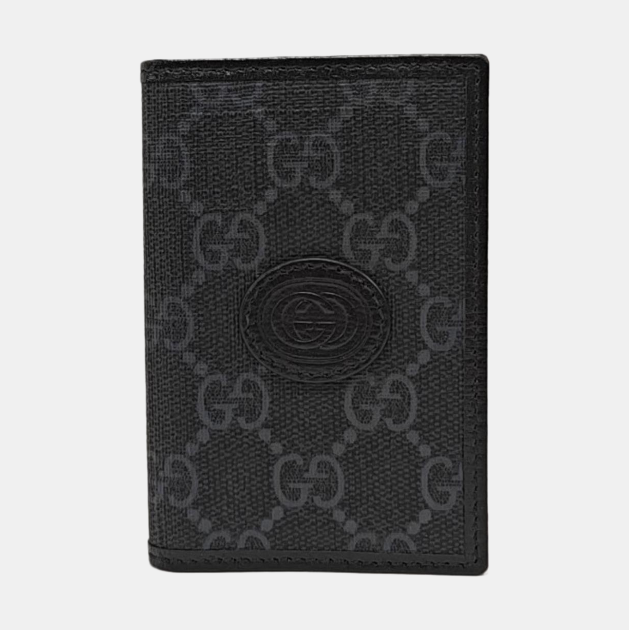 Retro Monogram Coated Canvas Black Card Holder