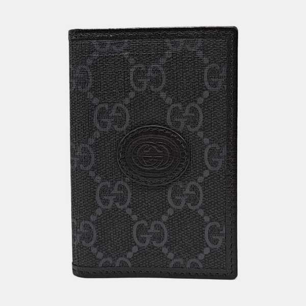 Retro Monogram Coated Canvas Black Card Holder