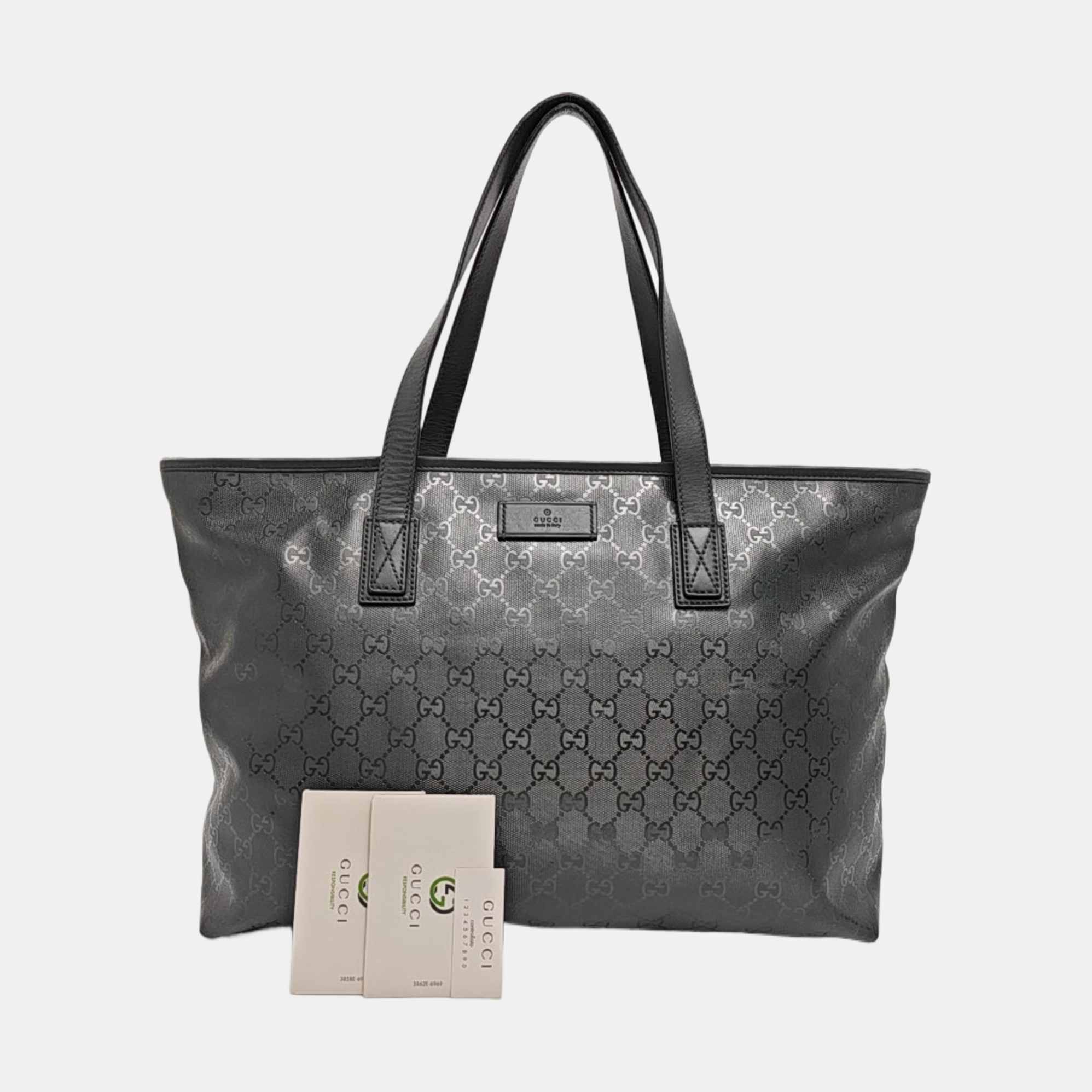 GG Imprime Monogram Coated Canvas Gray