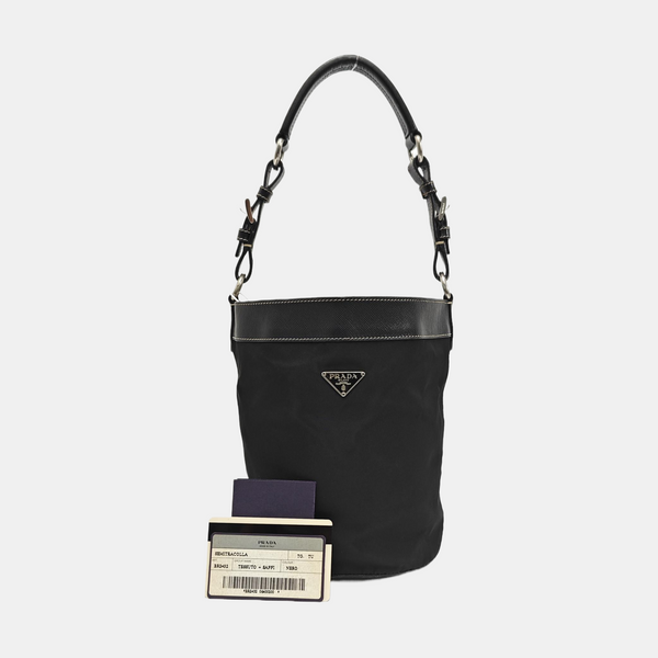 Nylon Bucket Bag Black
