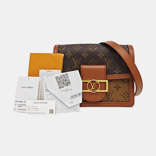 DAUPHINE Mini Monogram Coated Canvas Brown