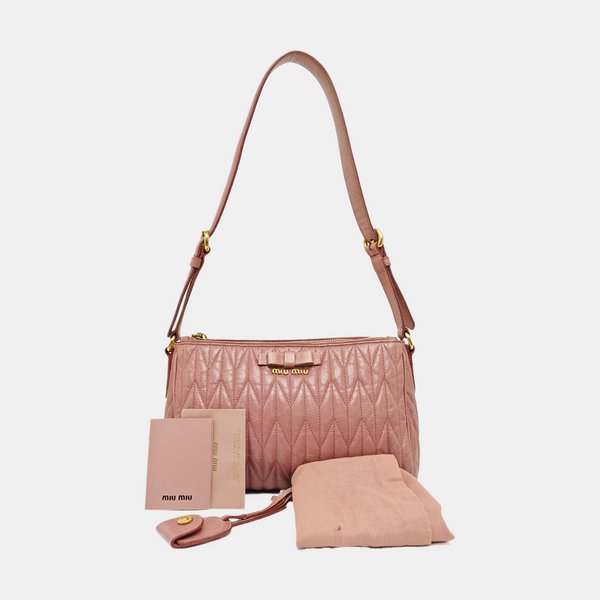 Calfskin Shoulder Bag Pink