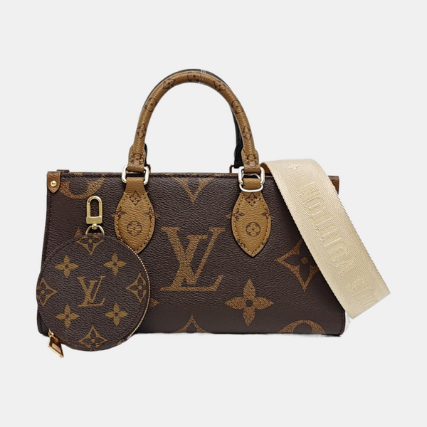 ONTHEGO EAST WEST PM Monogram Coated Canvas Brown