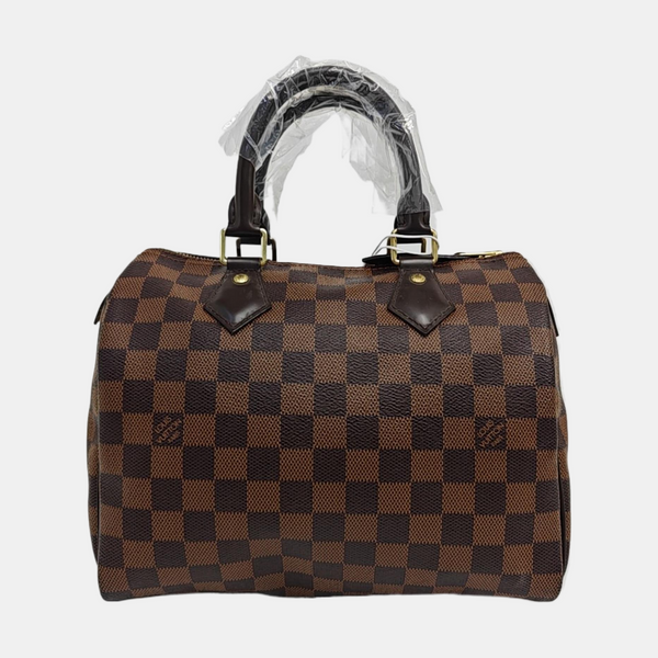 SPEEDY 25 Damier Ebene Coated Canvas Brown