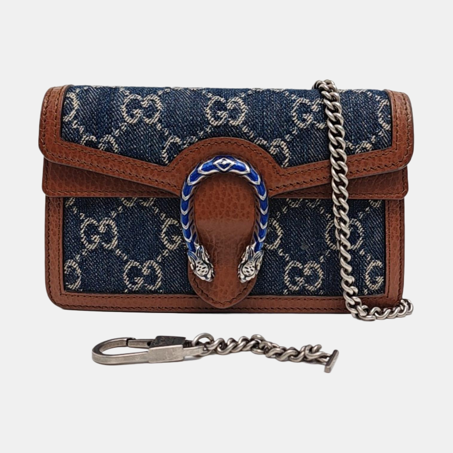 Authenticated pre-owned  Dionysus Super Mini Monogram Denim Blue - Shoulder Bag at Looply