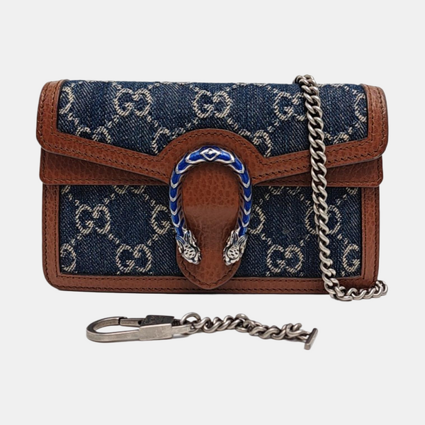 Authenticated pre-owned  Dionysus Super Mini Monogram Denim Blue - Shoulder Bag at Looply