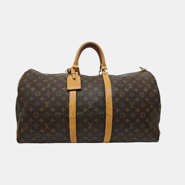 SAC SOUPLE 55 Monogram Coated Canvas Brown