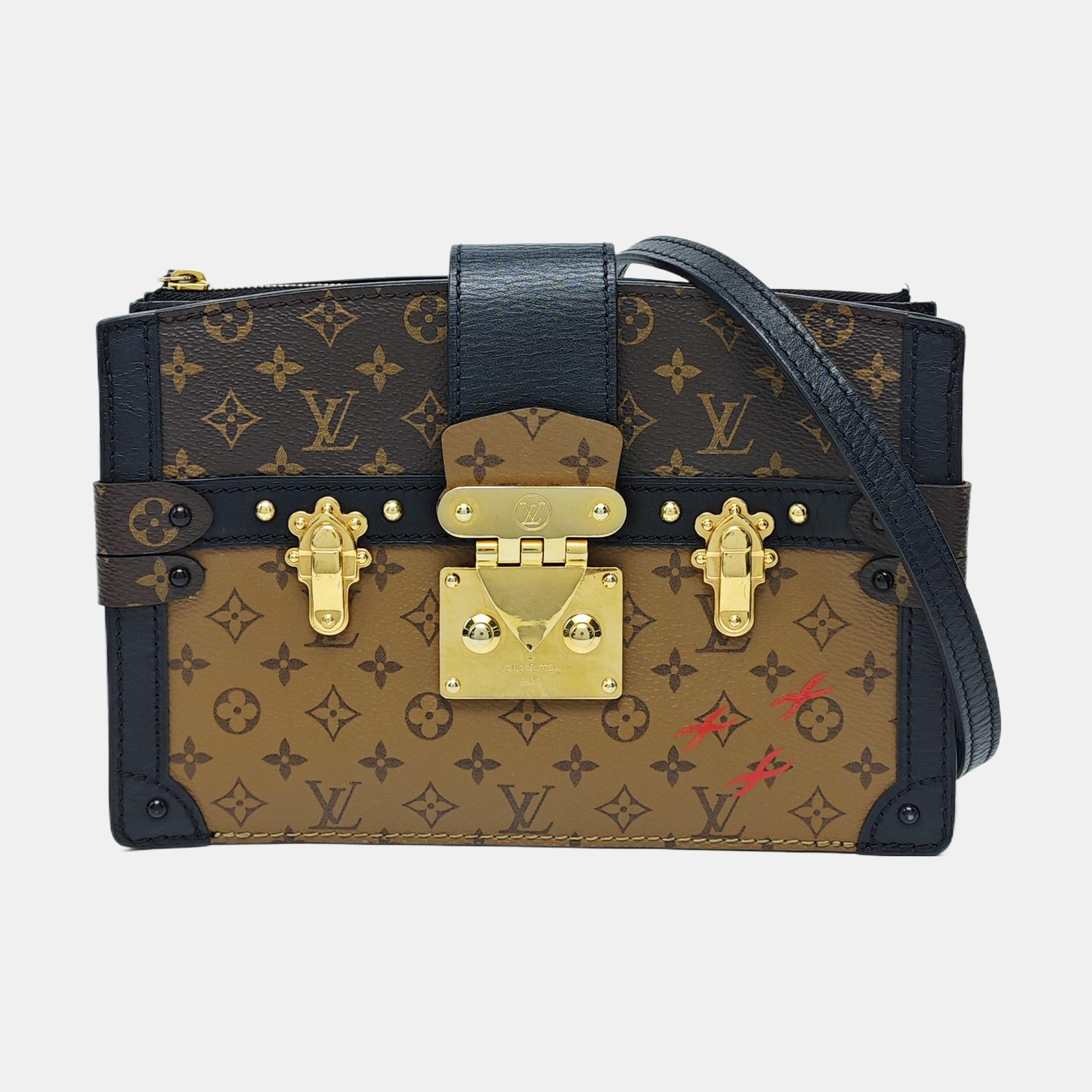 TRUNK Monogram Coated Canvas Brown