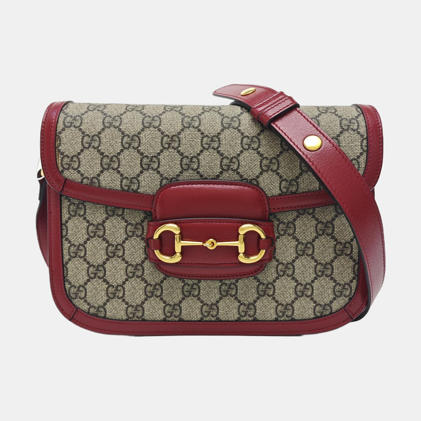Horsebit 1955 Small Monogram Coated Canvas Beige