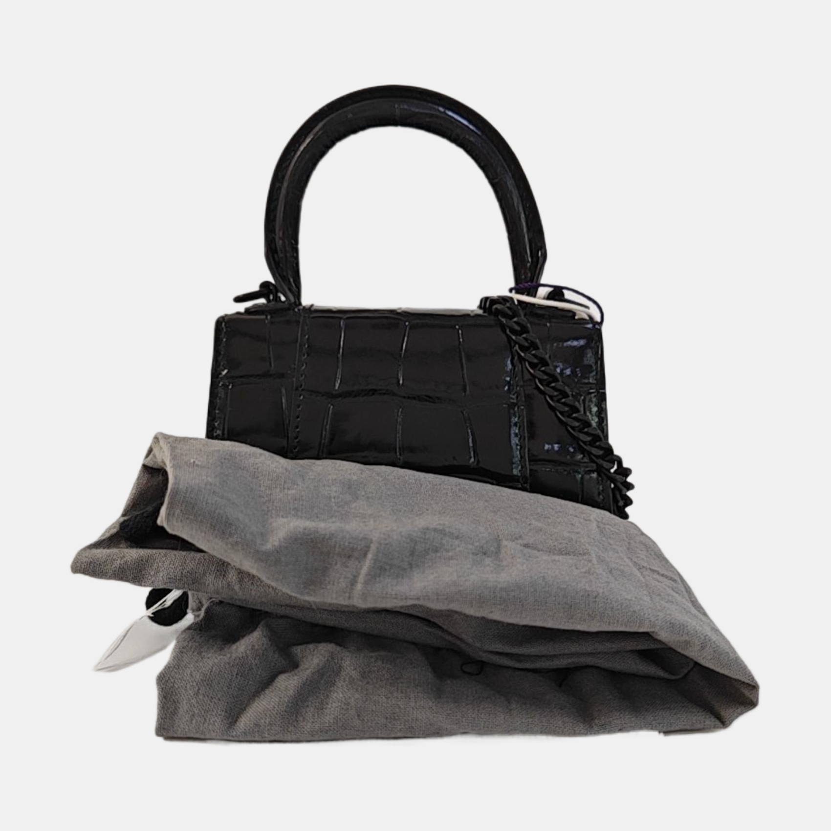Hourglass Mini Calfskin Black
