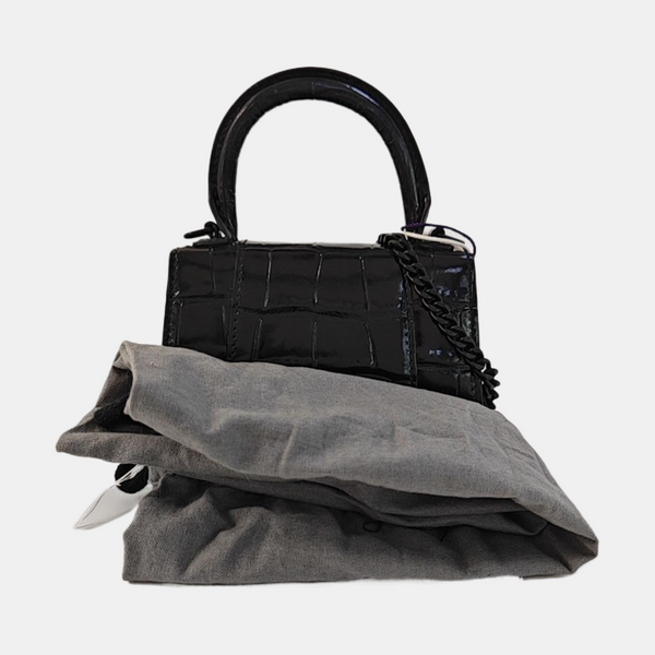 Hourglass Mini Calfskin Black