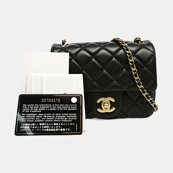 CLASSIC FLAP Mini Quilted Lambskin Black