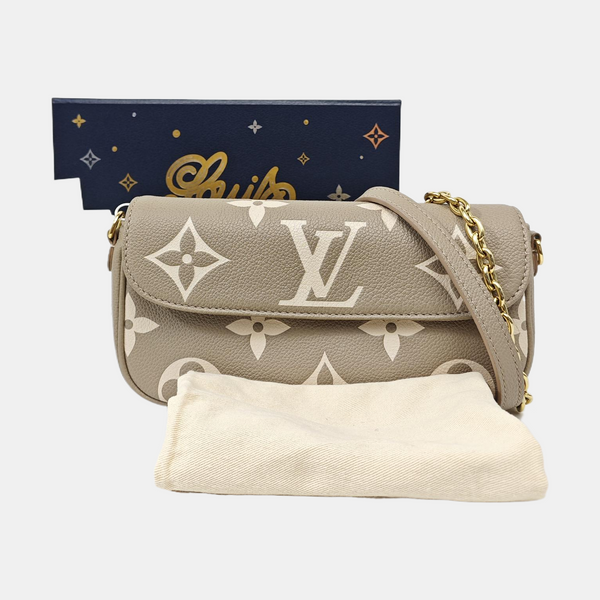 IVY Monogram Calfskin Gray