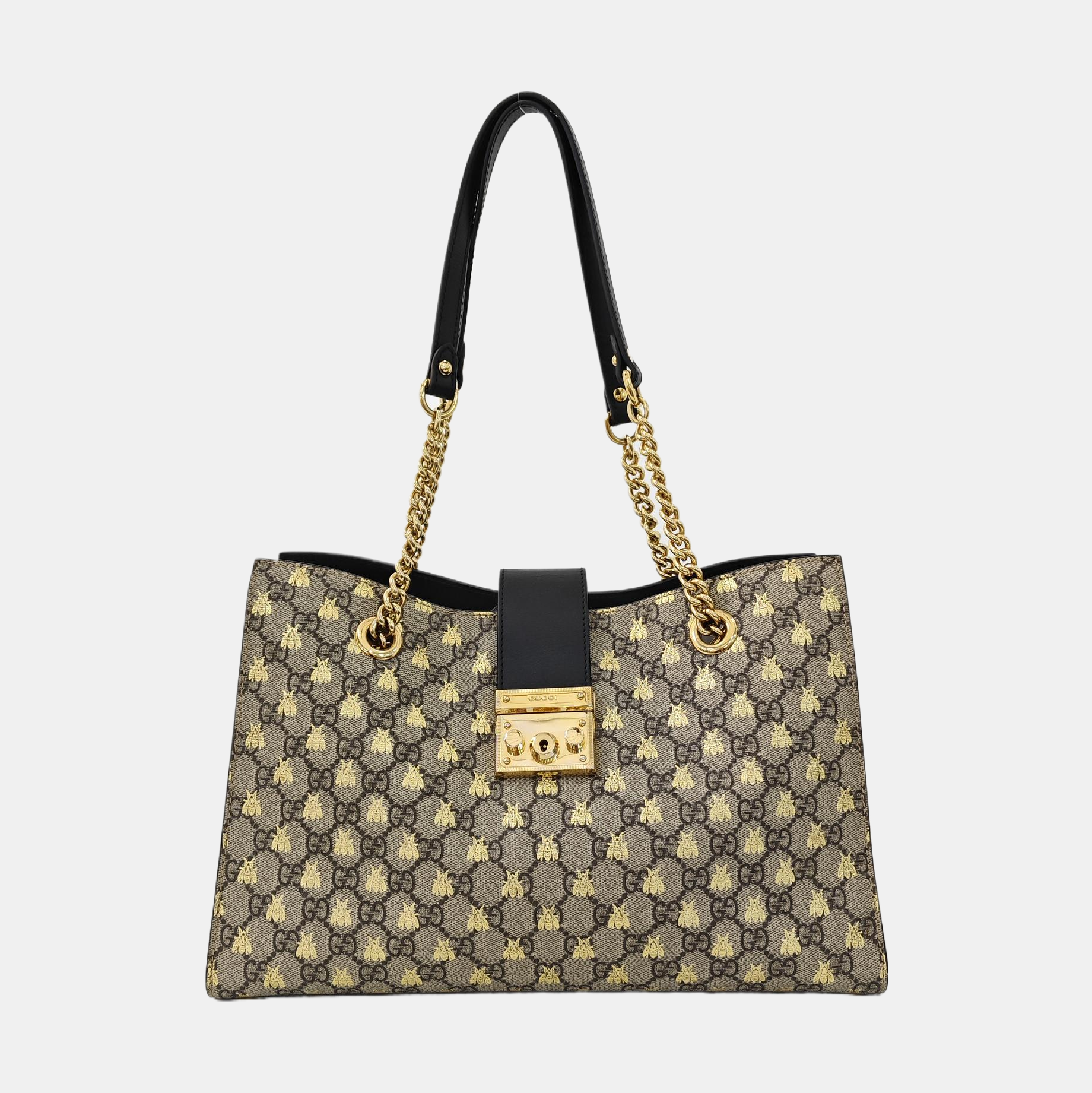 Padlock Medium Monogram Coated Canvas Brown