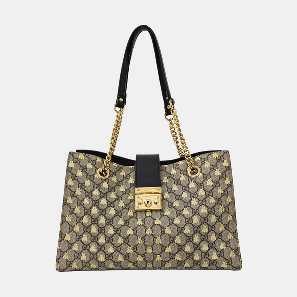 Padlock Medium Monogram Coated Canvas Brown