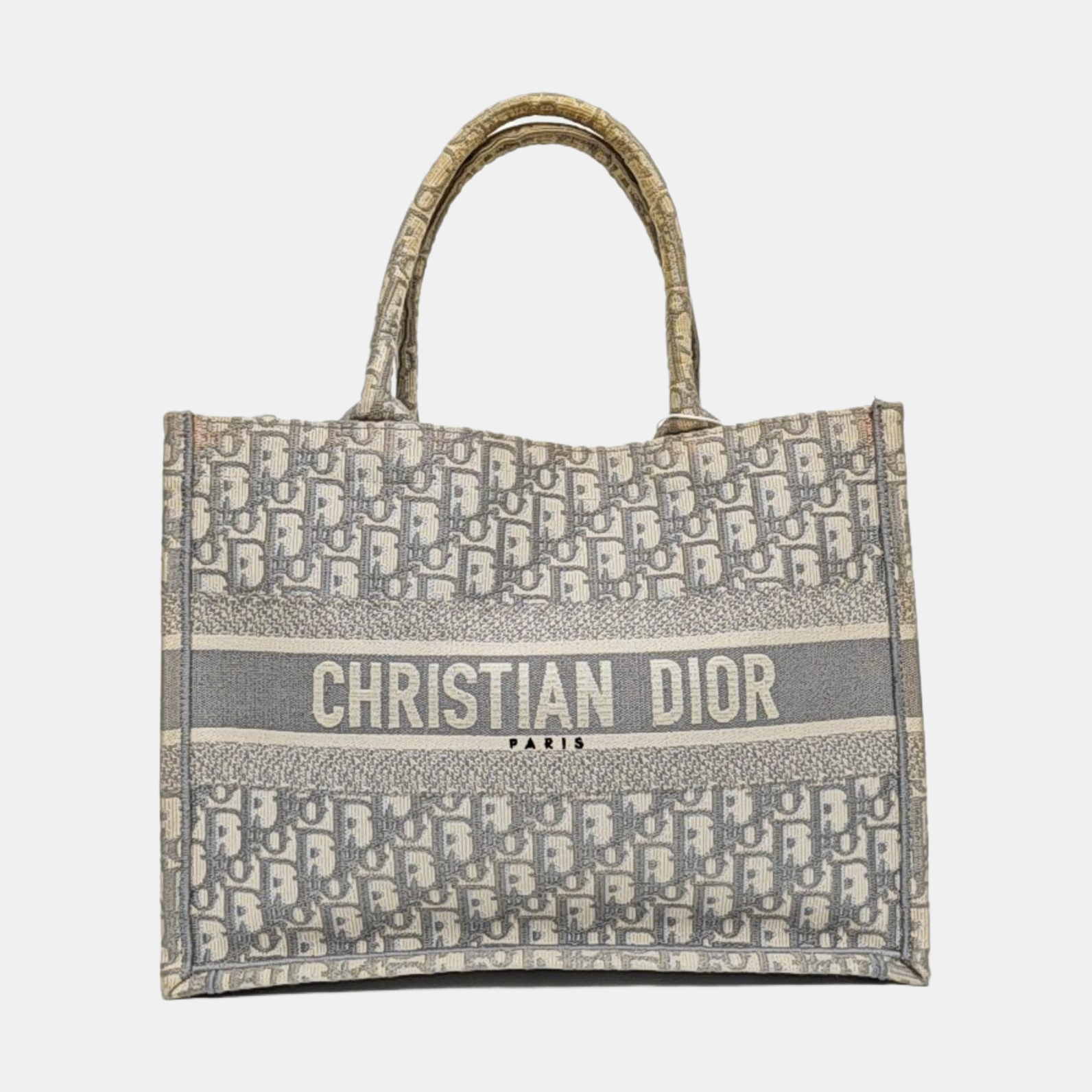 Book Tote Medium Oblique Canvas Gray