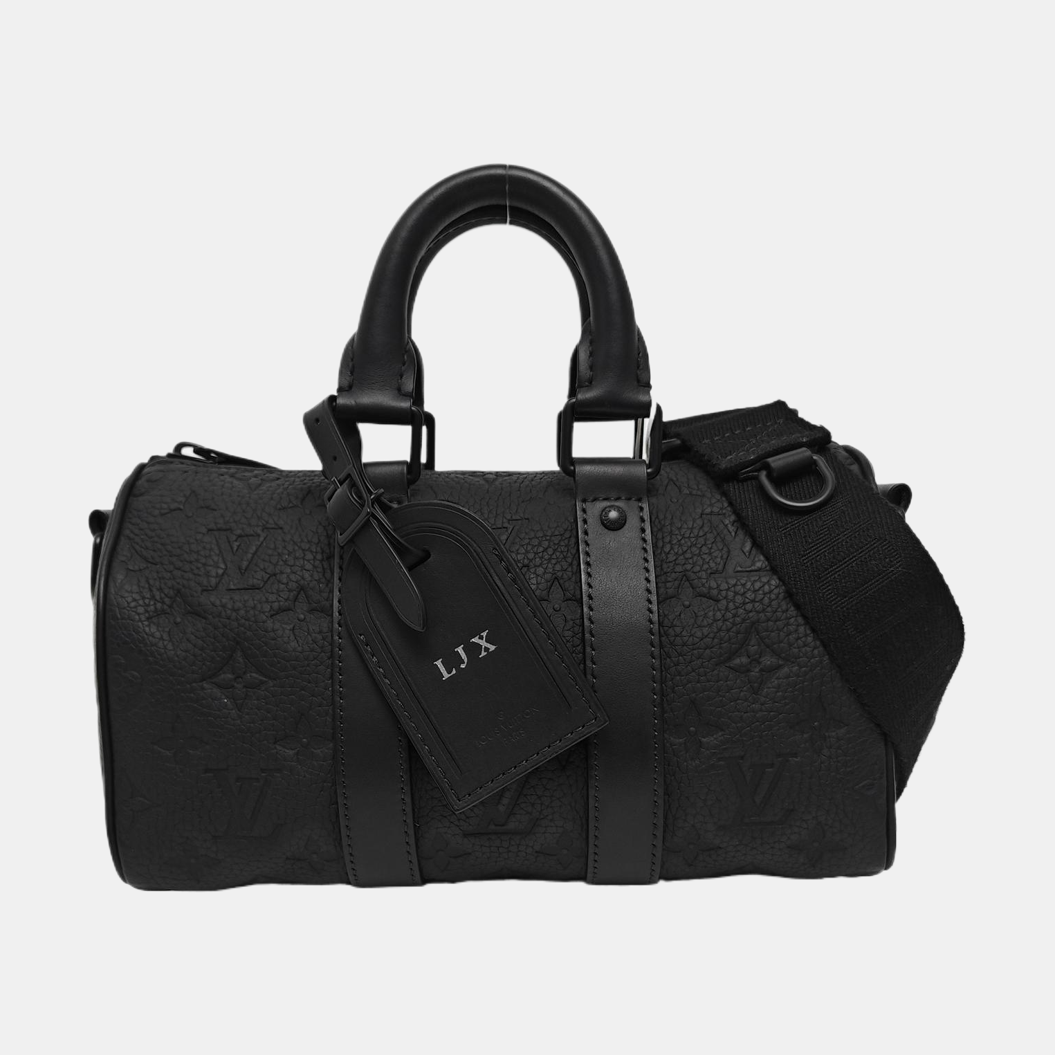 KEEPALL 25 Monogram Calfskin Black