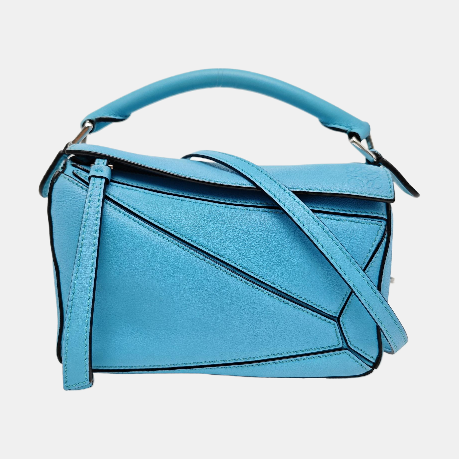 Puzzle Mini Calfskin Blue