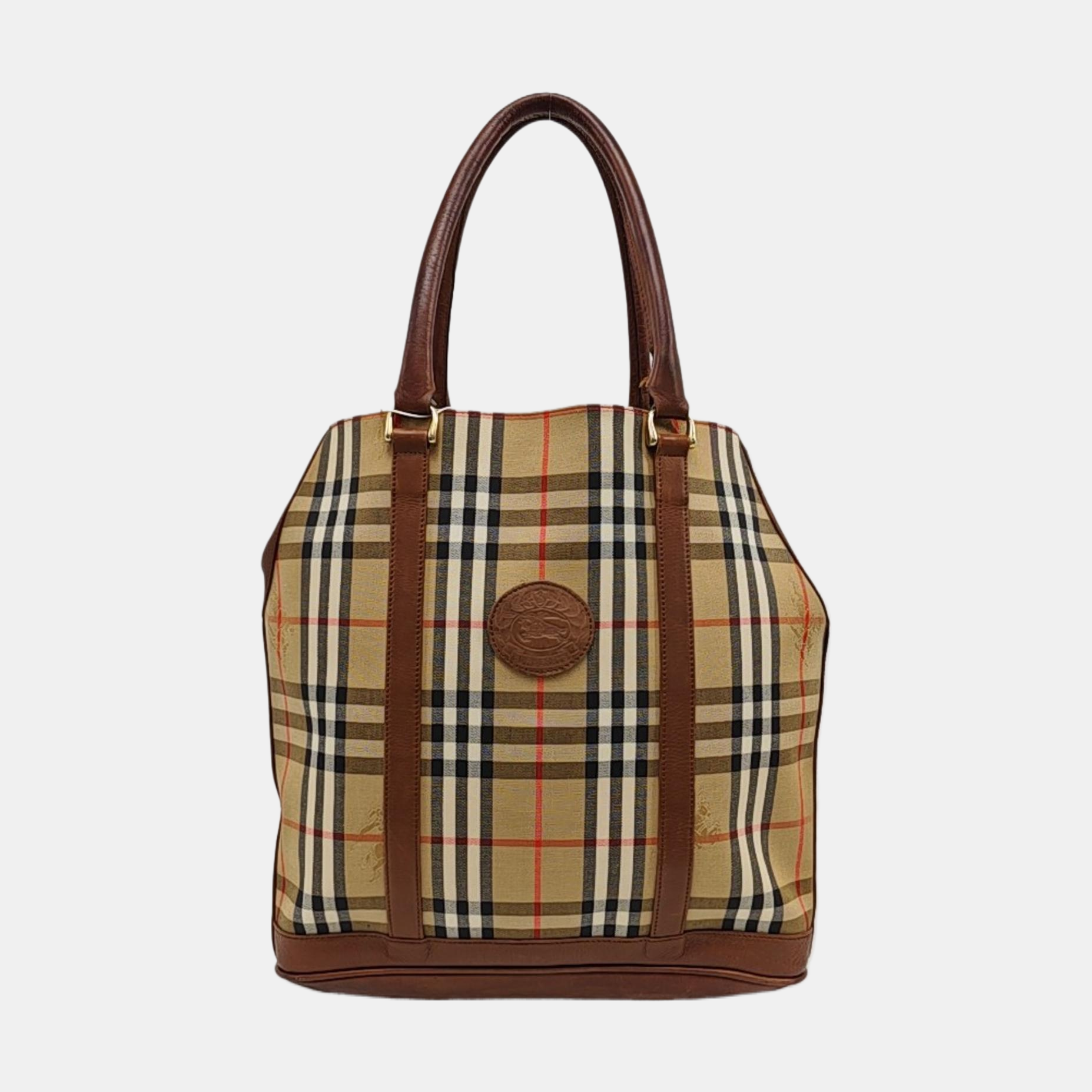 Canvas Top Handle Bag Brown