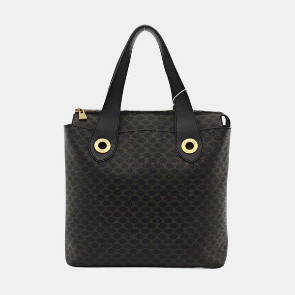 Coated Canvas Tote Bag Black