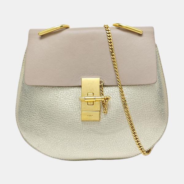 Drew Medium Calfskin Gold