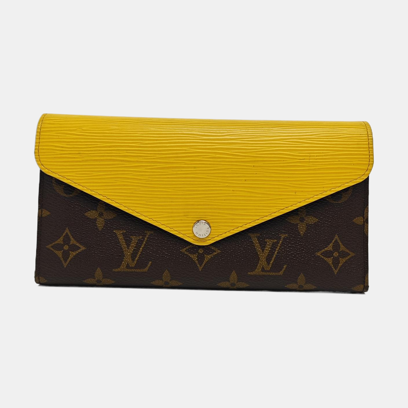 MARIE LOU Monogram Coated Canvas Brown Wallet