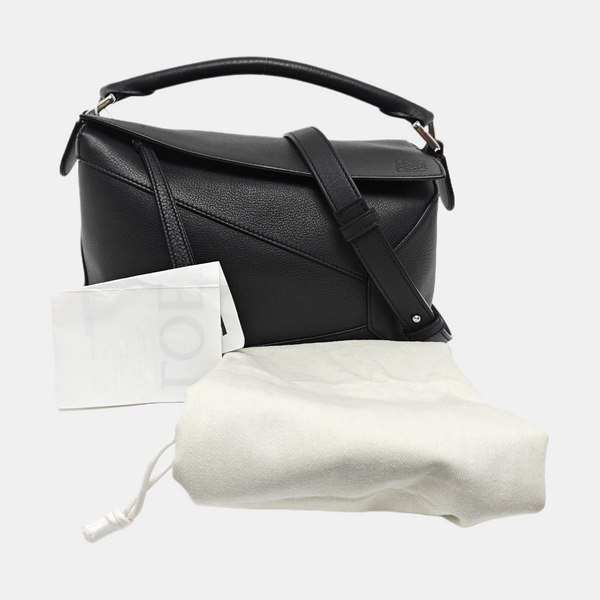 Puzzle Edge Small Calfskin Black