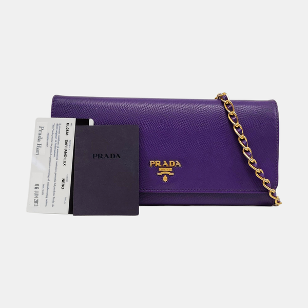 Calfskin Shoulder Bag Purple