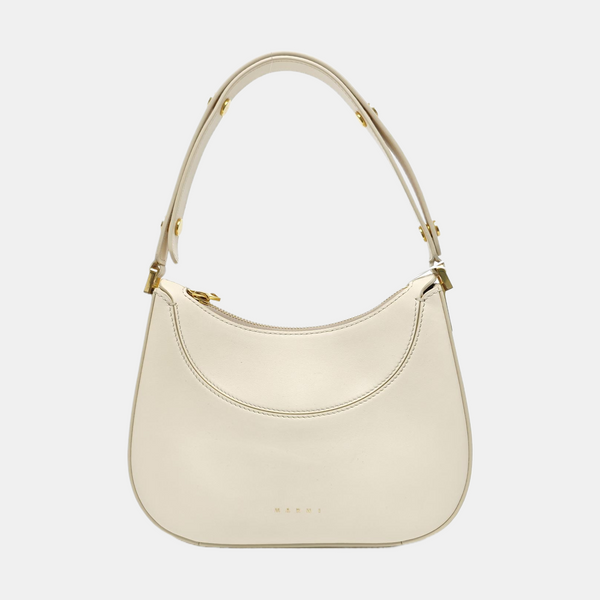 Leather Shoulder Bag White