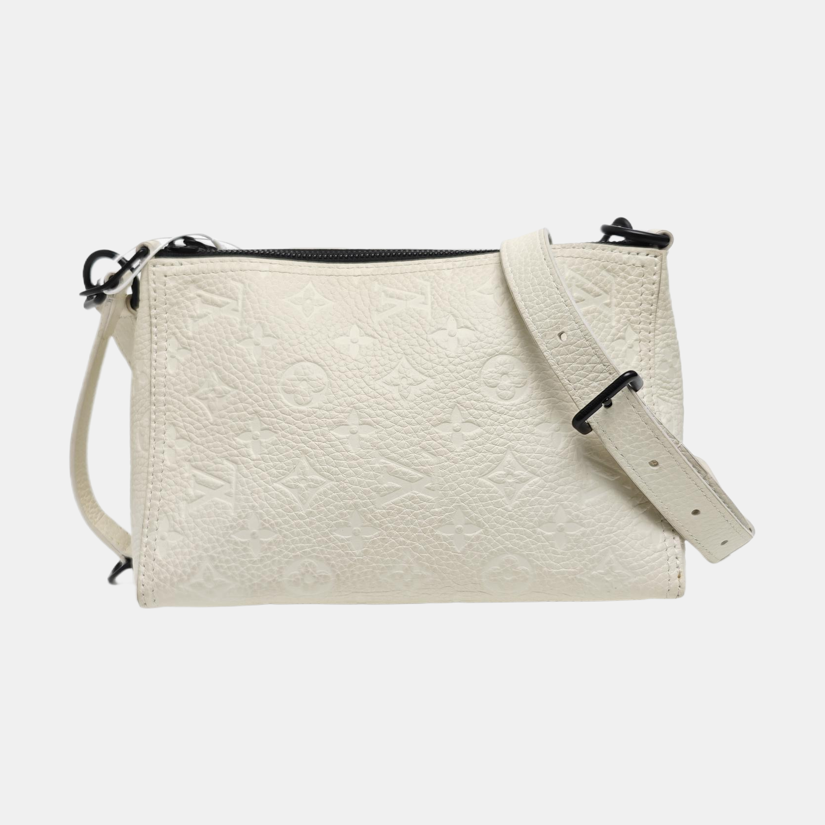 TRIANGLE Monogram Calfskin White