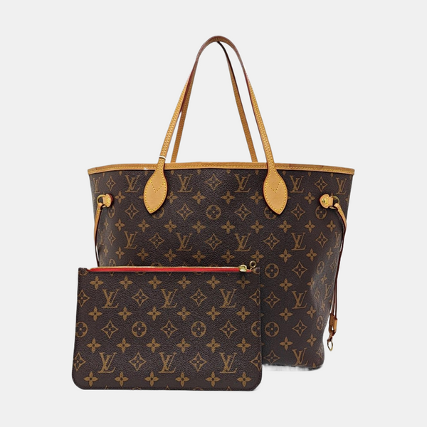 NEVERFULL MM Monogram Coated Canvas Brown