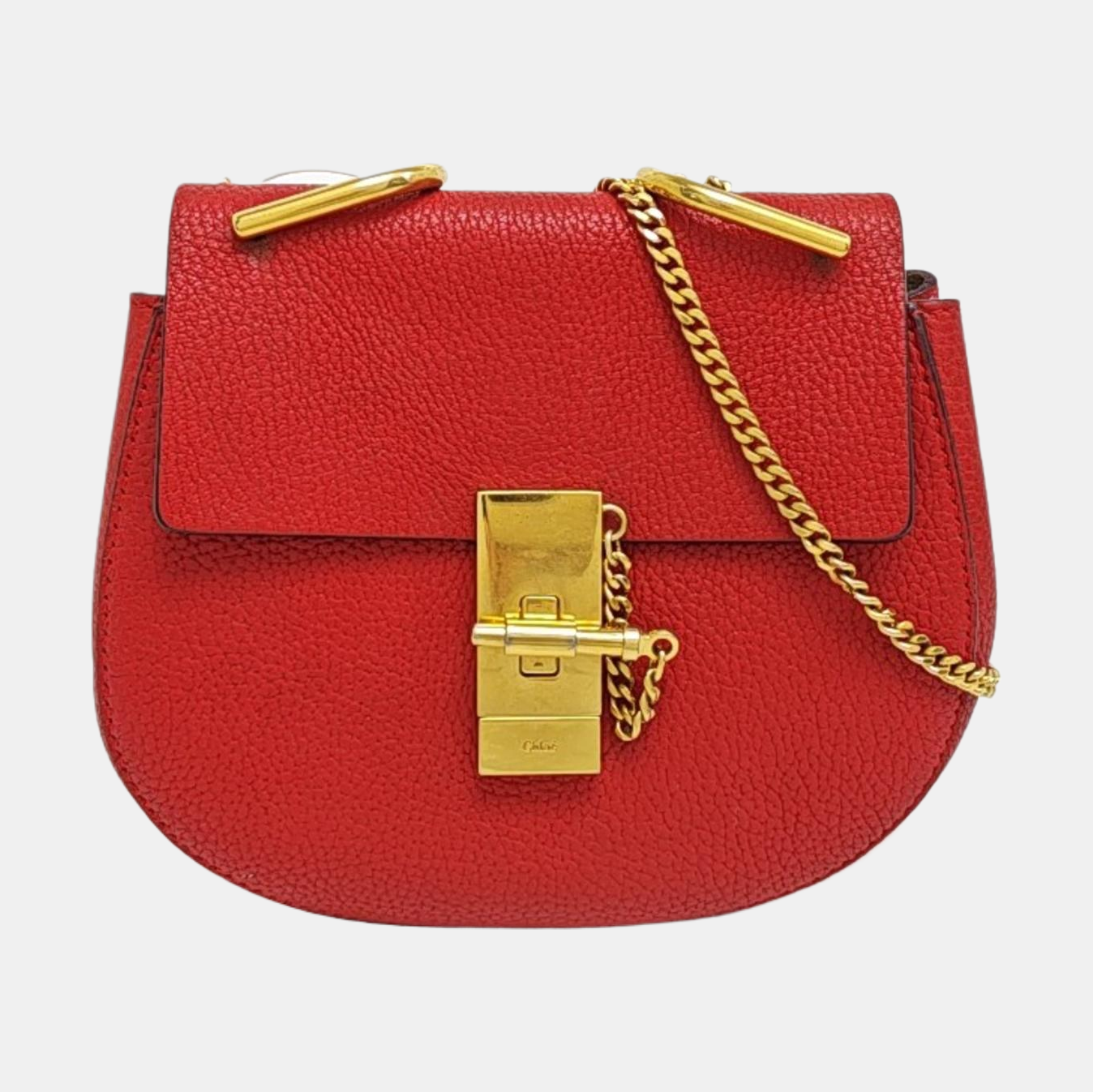 Drew Mini Calfskin Red