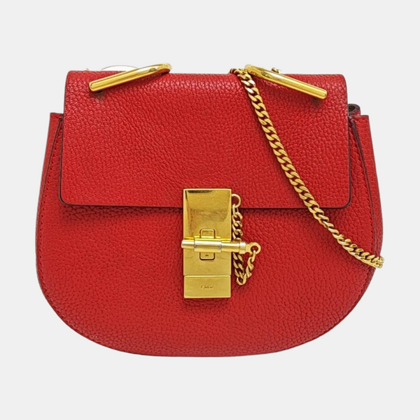 Drew Mini Calfskin Red