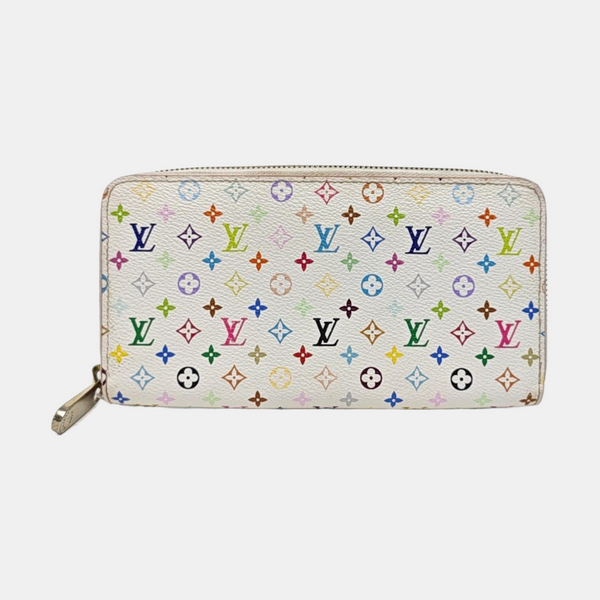 LV × TM ZIPPY Monogram Coated Canvas White Wallet