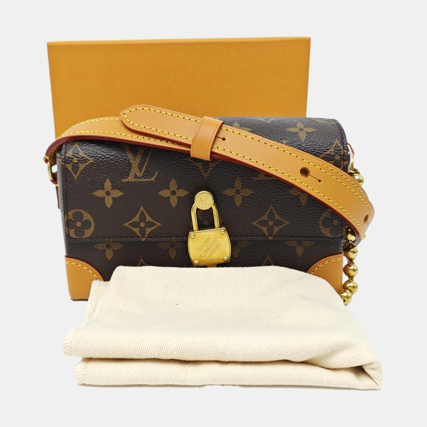 STEAMER Mini Monogram Coated Canvas Brown