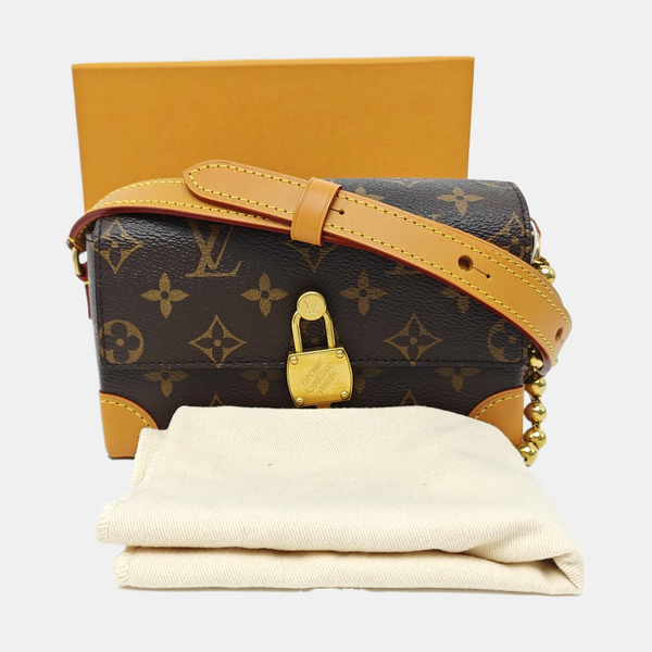 STEAMER Mini Monogram Coated Canvas Brown
