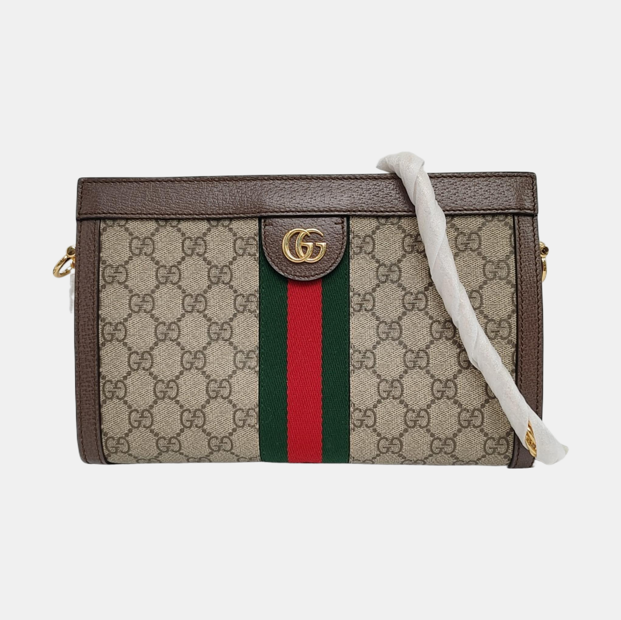 Authenticated pre-owned  Ophidia Small Monogram Coated Canvas Beige - Shoulder Bag at Looply