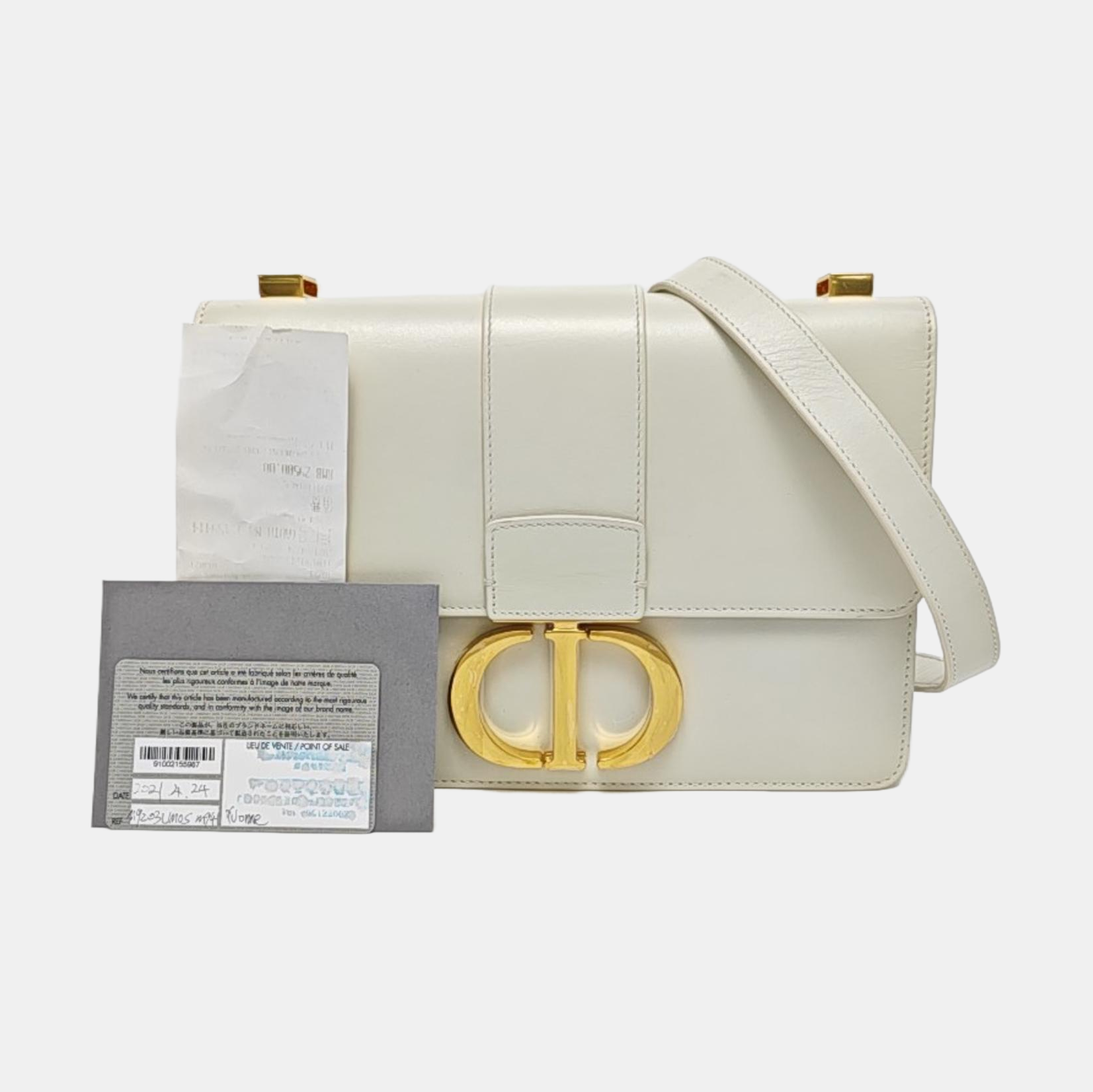 30 Montaigne Calfskin White
