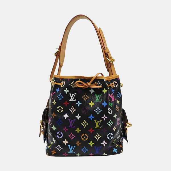 NÉONOÉ MM Monogram Coated Canvas Black